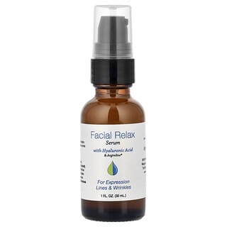 Hyalogic LLC, Facial Relax Serum with Hyaluronic Acid & Argireline, Serum zur Gesichtsentspannung mit Hyaluronsäure und Argireline, ohne Duftstoffe, 30 ml (1 fl. oz.)
