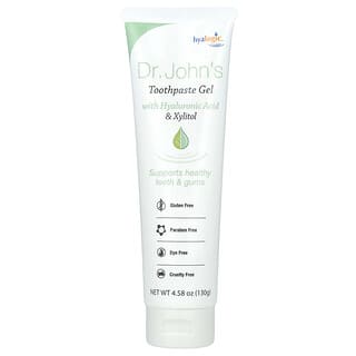 Hyalogic, Dr. John's Toothpaste Gel with Hyaluronic Acid & Xylitol, Mint, 4.58 oz (130 g)