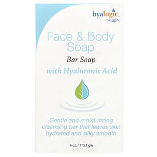 Hyalogic, Barra de jabón para el rostro y el cuerpo, Con ácido hialurónico, 113,4 g (4 oz)