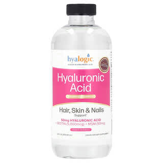 Hyalogic, гиалуроновая кислота, улучшенная формула, для здоровья волос, кожи и ногтей, 354,88 мл (12 жидк. унций)