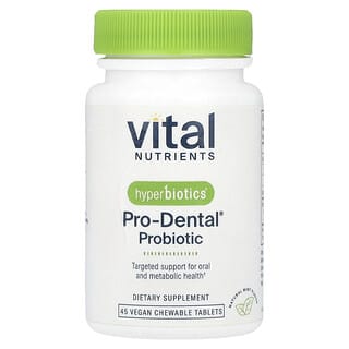 Hyperbiotics, PRO-Dental®, Suplemento probiótico, Menta natural, 45 comprimidos masticables veganos