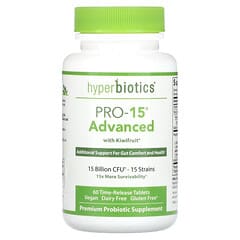 Hyperbiotics, PRO-15 Advanced with Kiwifruitx, 15 Billion CFU, 60 Time-Release Tablets