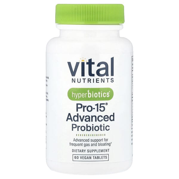 Vital Nutrients Hyperbiotics®, Pro-15® Advanced Probiotic, 60 Vegan Tablets