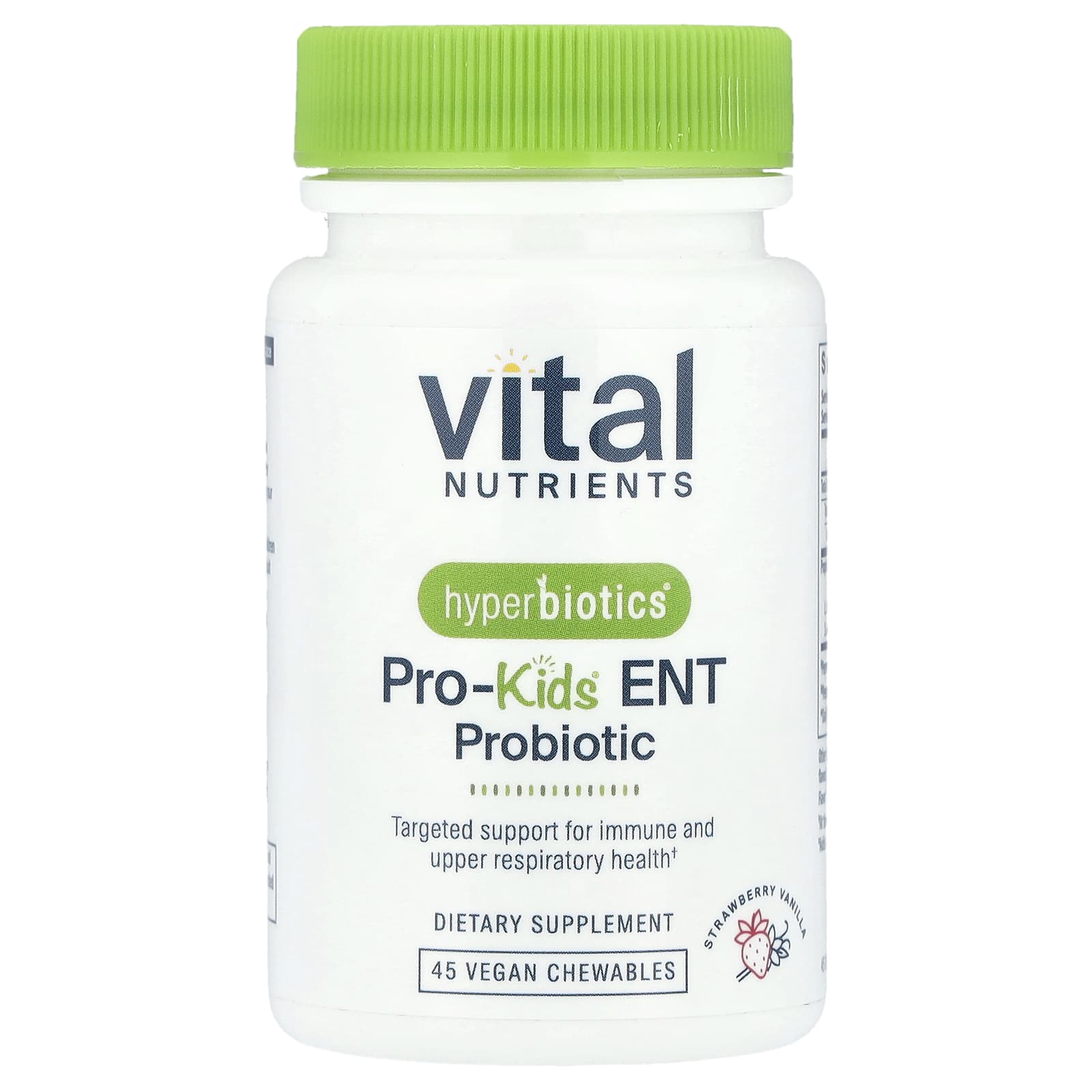 Hyperbiotics®, Pro-Kids® ENT Probiyotik, Çilekli Vanilya, 45 Vegan