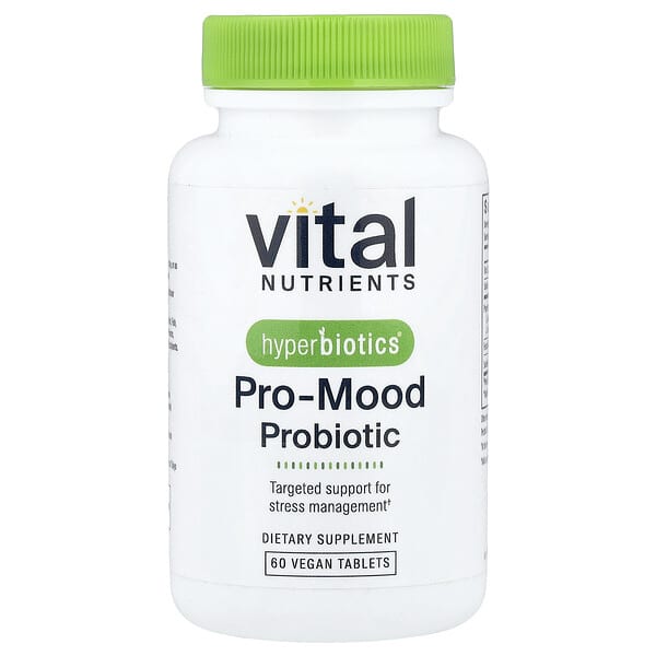 Vital Nutrients, Hyperbiotics®, 프로-무드 프로바이오틱, 비건 정제 60정