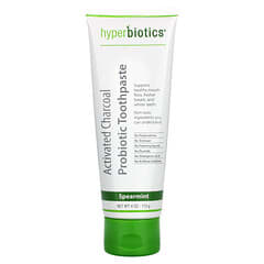 Hyperbiotics, Activated Charcoal Probiotic Toothpaste, Spearmint, 4 oz (113 g)