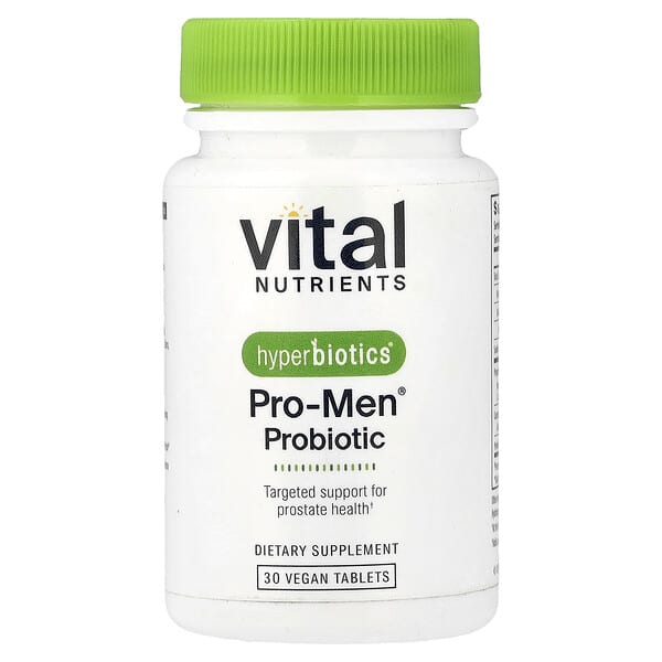 Vital Nutrients, Hyperbiotics®, Pro-Men® 프로바이오틱, 비건 정제 30정