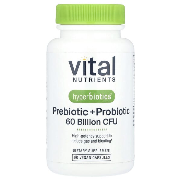 Vital Nutrients, Hyperbiotics®, Prebiotic + Probiotic, 60 Vegan Capsules — product photo 1