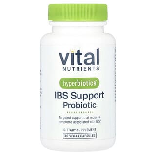 Vital Nutrients, Hyperbiotics®, Probiotik Pendukung IBS, 30 Kapsul Vegan