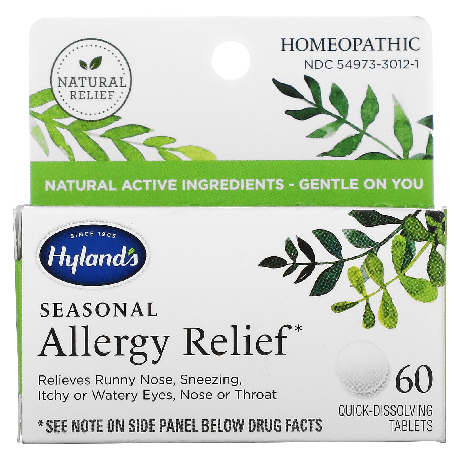 Hyland's, Seasonal Allergy Relief, 60 QuickDissolving Tablets