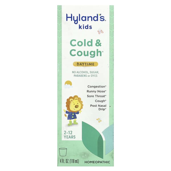 Kids, Cold & Cough, Daytime, Ages 2-12, Unflavored, 4 fl oz (118 ml)