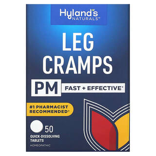 Hyland's Naturals, добавка против судорог в ногах, для приема в ночное время, 50 быстрорастворимых таблеток