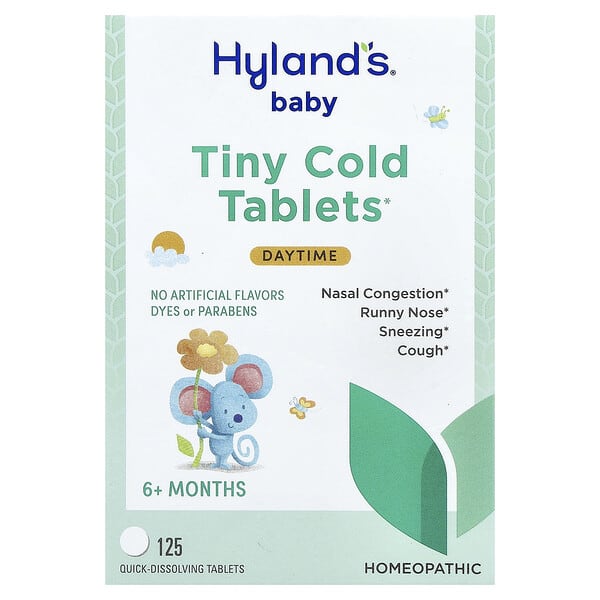 Hyland's Naturals, для детей, от простуды, для дневной поддержки, от 6 месяцев, 125 быстрорастворимых таблеток