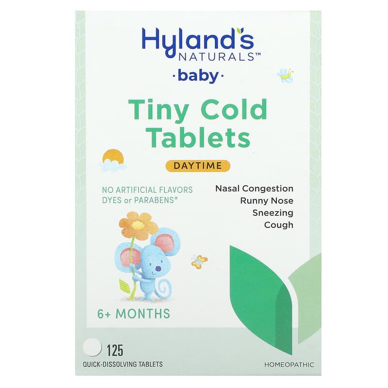 Baby, Tiny Cold Tablets, Daytime, 6+ Months, 125 Quick-Dissolving