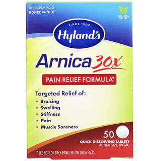 Hyland's, Árnica 30X, 50 comprimidos de disolución rápida