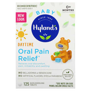 Hyland's, Bébé, Soulagement de la douleur buccale pendant la journée, 0 mois et plus, 125 comprimés à dissolution rapide