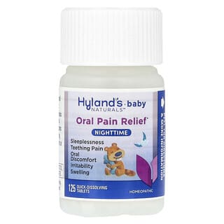 Hyland's Naturals, Bébé, Soulagement de la douleur buccale, Nuit, 0 mois et plus, 125 comprimés à dissolution rapide