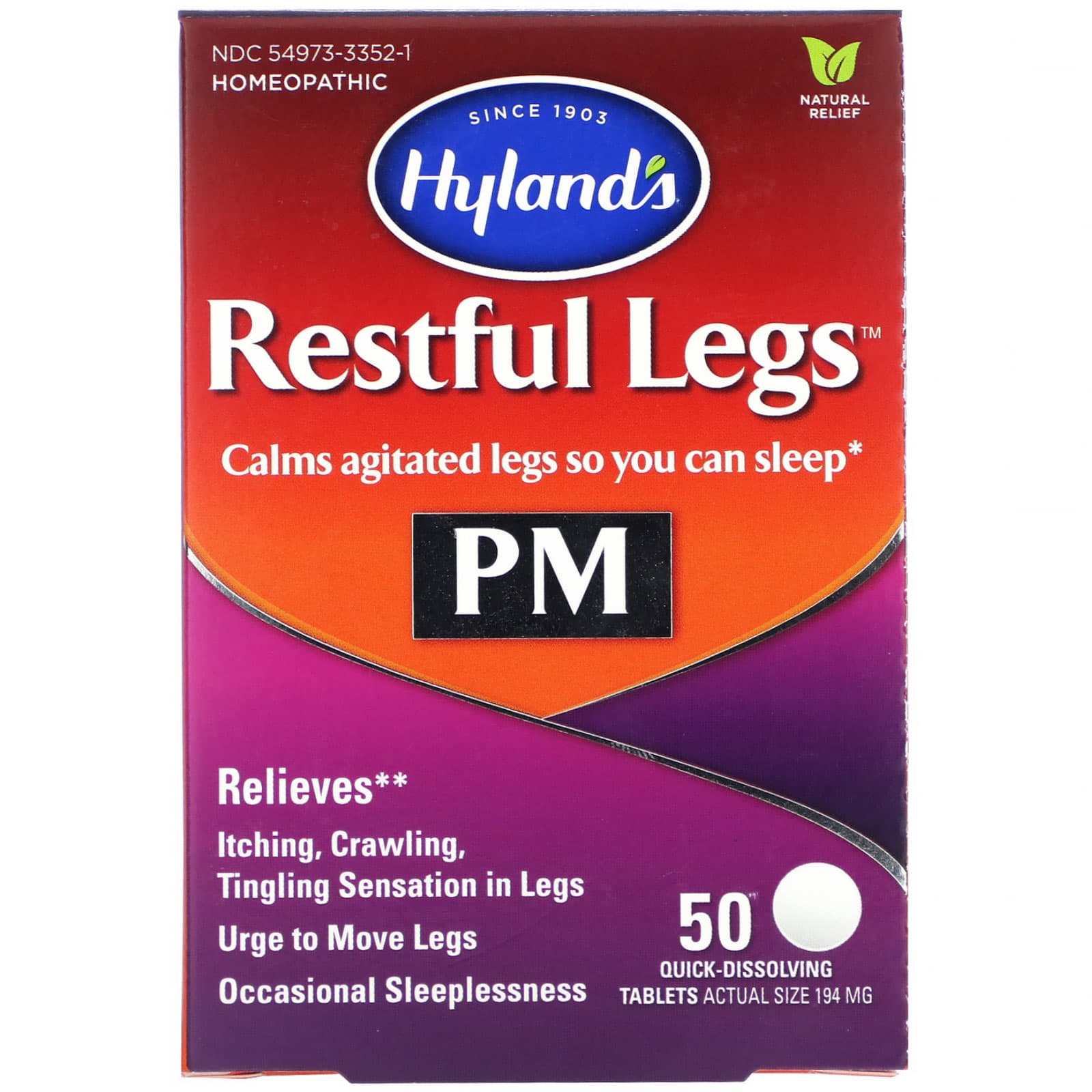 Hylands Restful Legs Pm 50 Quick Dissolving Tablets 2618