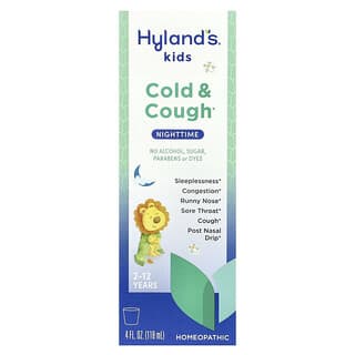 Hyland's Naturals, Kids, Cold & Cough, Nighttime, Ages 2-12, Unflavored, 4 fl oz (118 ml)