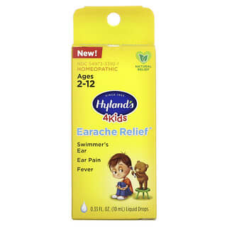 Hyland's, 4 niños, Gotas líquidas para aliviar el dolor de oídos, De 2 a 12 años, 10 ml (0,33 oz. Líq.)