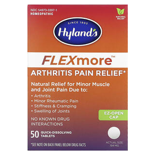 Hyland's, FLEXmore, Arthritis Pain Relief, 50 Quick-Dissolving Tablets