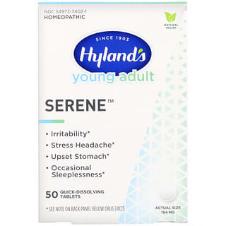 Hyland's, Young Adult, Serene, 194 mg, 50 comprimidos de disolución rápida