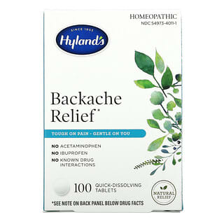 Hyland's, Backache Relief、すばやく溶けるタブレット100粒