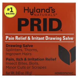 Hyland's Naturals, Prid（プリッド）、Pain Relief & Irritant Drawing Salve、18g（0.63オンス）