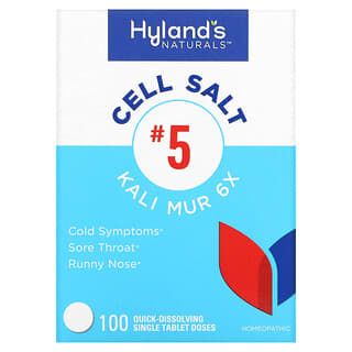 Hyland's, Cell Salt #5, Kali Mur 6X, 100 Quick-Dissolving Single Tablet