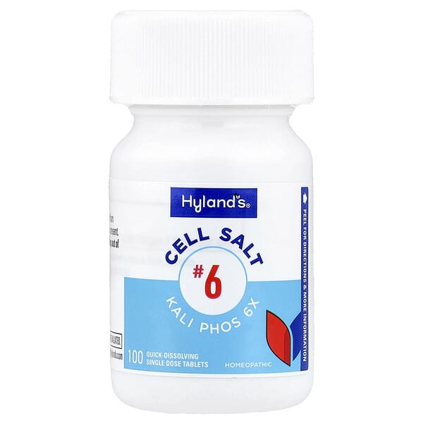 Hyland's Naturals, 셀 솔트 #6, 칼리 포스 6X, 100 빠른 용해 단일 정제