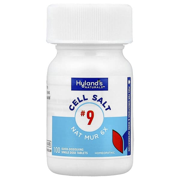Hyland's Naturals, Cell Salt #9, Nat Mur 6X, 빠른 용해 단일 정제 100정