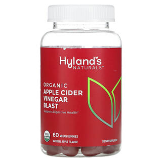 Hyland's, Gommes au vinaigre de cidre biologique, Pomme naturelle, 60 gommes vegan