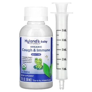 Hyland's Naturals, Toux et système immunitaire biologiques pour bébés, Nuit, 12 mois et plus, 59 ml