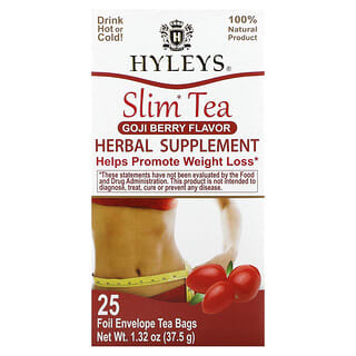 Hyleys Tea, شاي التنحيف، بنكهة توت القوجي، 25 كيس شاي مغلف بقصدير، 1.32 أونصة (37.5 جم)