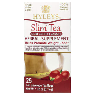 Hyleys Tea, Slim Tea, Baya de goji, 25 bolsitas de té en sobre de aluminio, 37,5 g (1,32 oz)