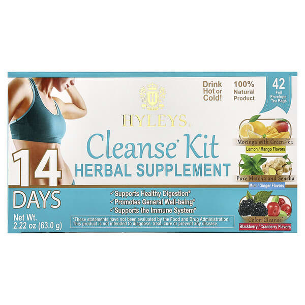 14 Days Cleanse Kit, 42 Foil Envelope Tea Bags, 2.22 oz (63 g)