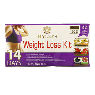 Hyleys Tea, Kit para bajar de peso por 14 días, 42 bolsitas de té, 63 g (2,22 oz)