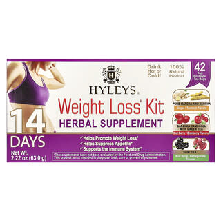 Hyleys Tea, 14-дневный набор для снижения веса, 42 чайных пакетика, 63 г (2,22 унции)