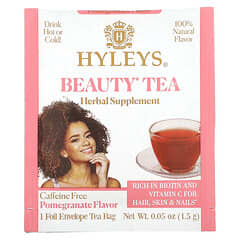 Hyleys Tea, Beauty Tea, Pomegranate, Caffeine-Free, 25 Foil Envelope ...