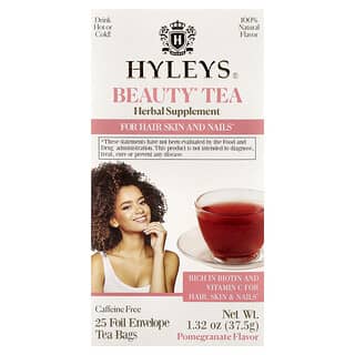 Hyleys Tea, Čaj za ljepotu, nar, bez kofeina, 25 vrećica čaja u folijskoj omotu, 1,5 g svaka