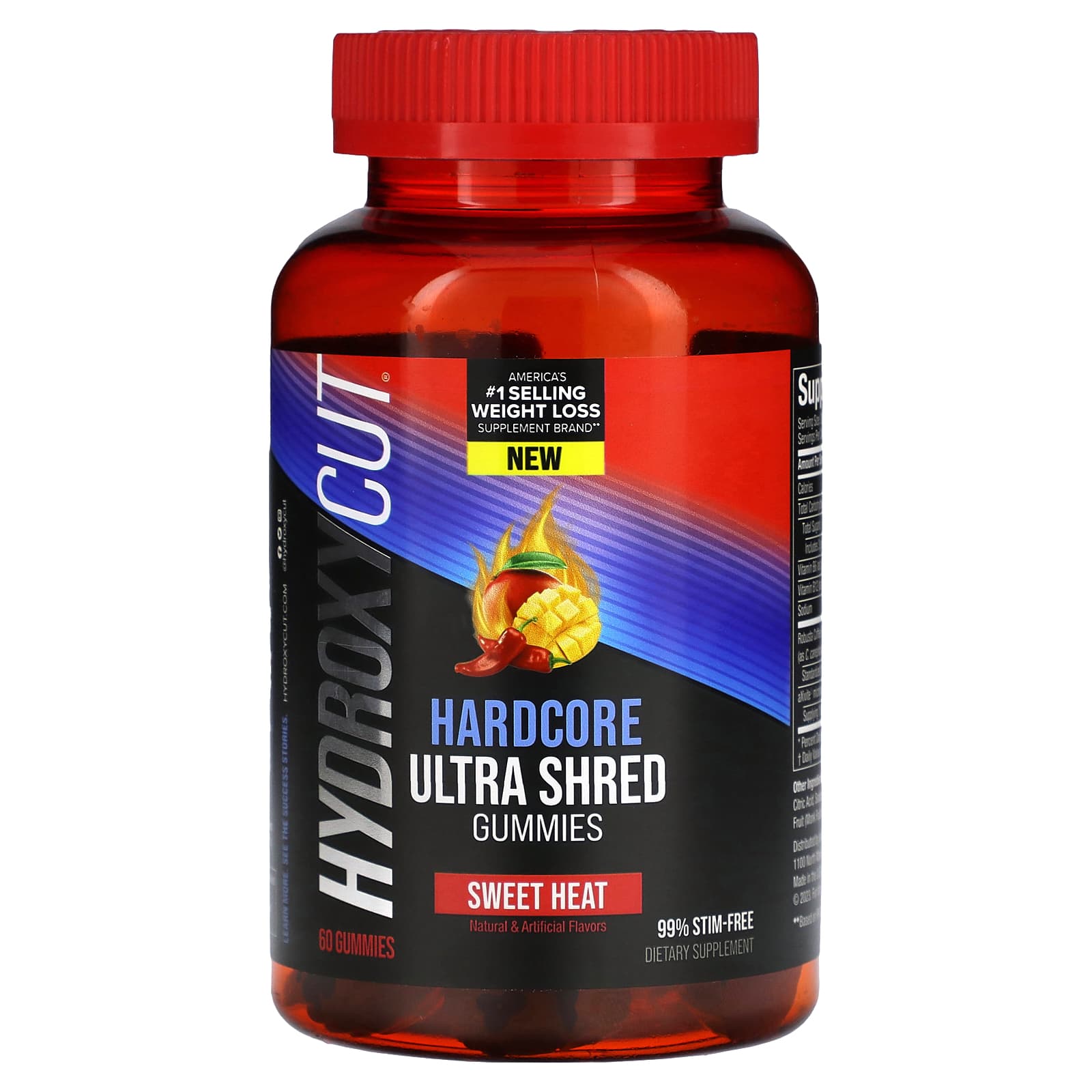 Hydroxycut Hardcore Ultra Shred Gummies Sweet Heat 60 Gummies 