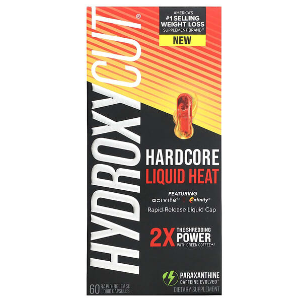 Hydroxycut, Hardcore Liquid Heat , 60 Rapid-Release Liquid Capsules