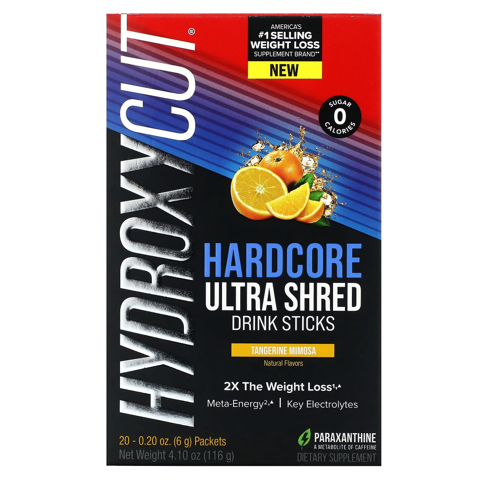 Hydroxycut, Hardcore Ultra Shed Drink Sticks, Tangerine Mimosa, 20