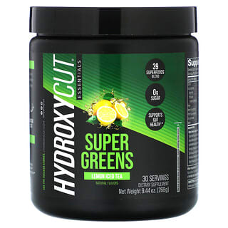 Hydroxycut, Essentials, Super Greens, Tè freddo al limone, 268 g