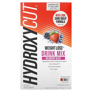 Hydroxycut, Weight Loss Drink Mix, Trinkmischung für die Gewichtsreduktion, „Wildberry Blast“, 21 Päckchen, je 2,5 g