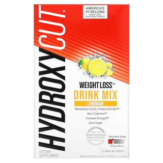 Hydroxycut, Mezcla para preparar bebidas para bajar de peso, Limonada`` 21 sobres de mezcla para bebidas, 63 g (2,2 oz)