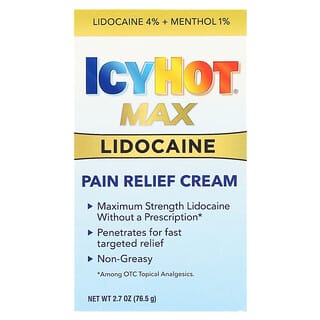 Icy Hot, Max, Lidocaine Pain Relief Cream, 2.7 oz (76.5 g)