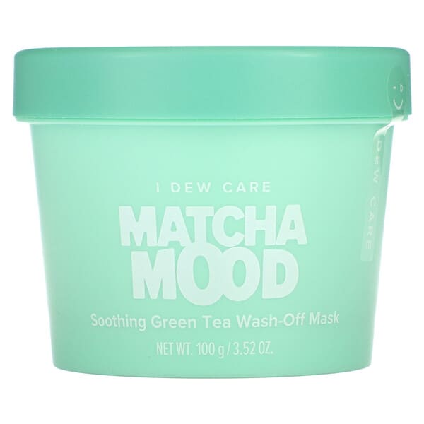 I Dew Care, Matcha Mood, Mascarilla de belleza con efecto aclarante calmante con té verde, 100 g (3,52 oz)