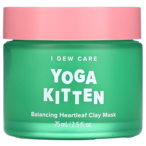 I Dew Care, Yoga Kitten, Balancing Heartleaf Clay Beauty Mask,  2.53 fl oz (75 ml)
