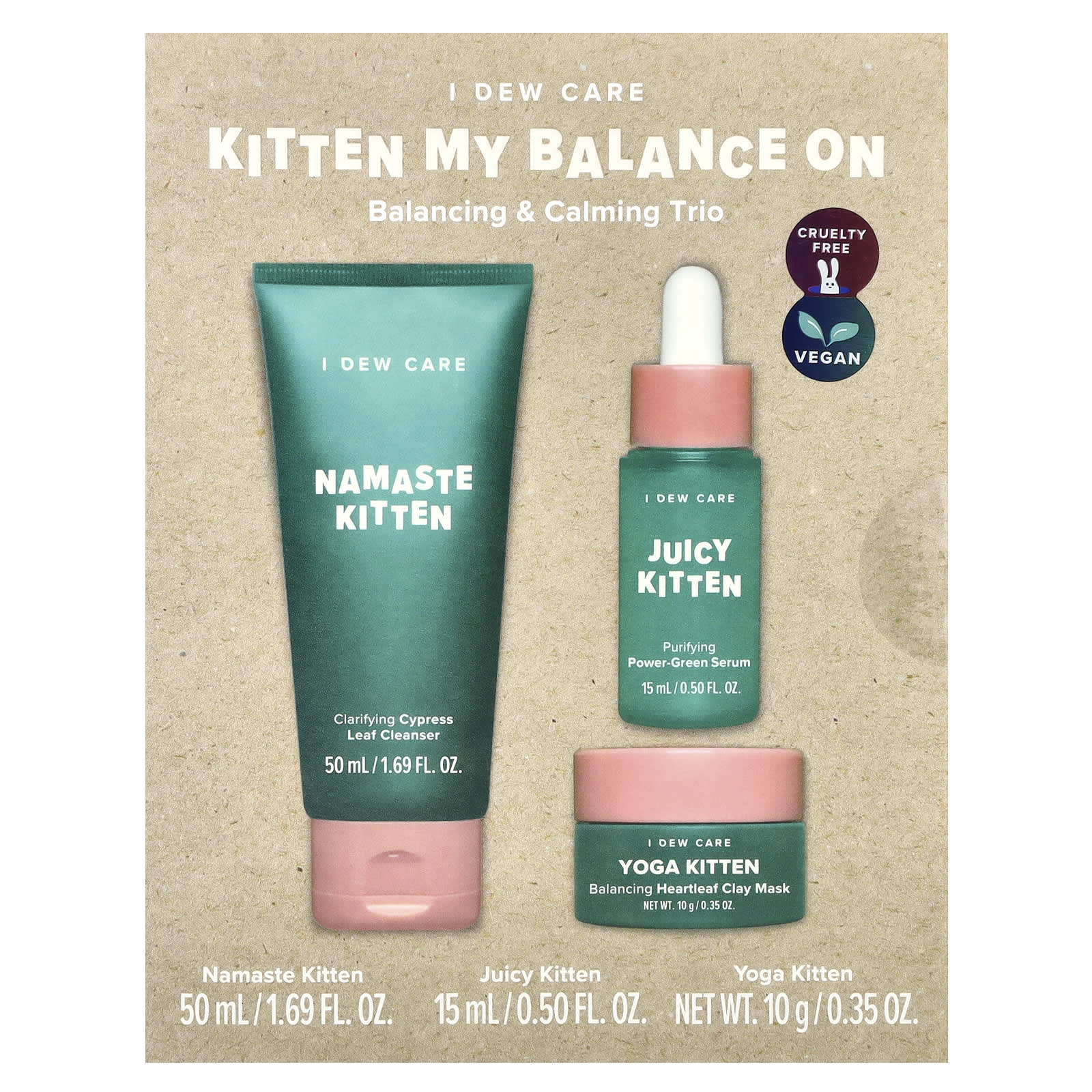 I Dew Care, Kitten My Balance On, Balancing & Calming Trio, 3 Piece Set Image 3